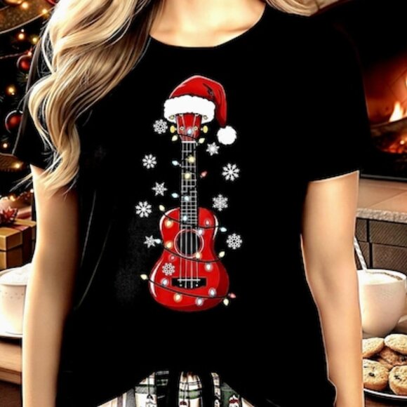 Tops - Christmas T-shirt, Vintage Christmas Graphics Tee, Unisex Tee